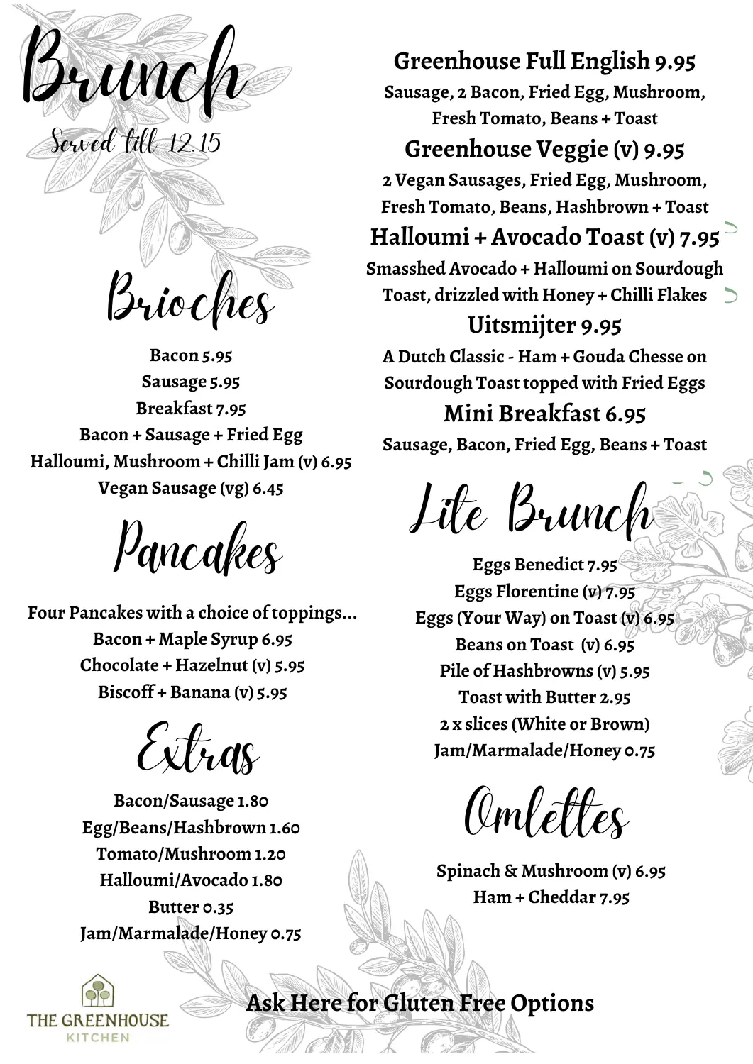 Brunch Menu