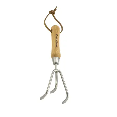 Kent & Stowe Stainless Steel Hand 3 Prong Cultivator FSC
