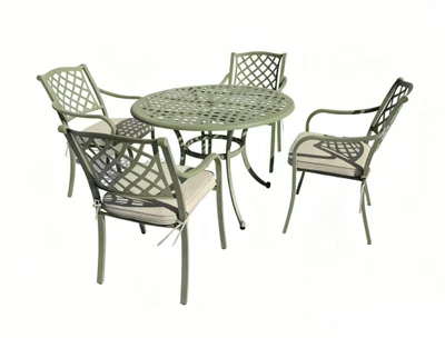 Woodlodge Painswick 4 Seat Dining Set Green