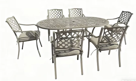 Woodlodge Painswick 6 Seat Dining Set Sand