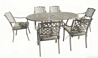 Woodlodge Painswick 6 Seat Dining Set Sand