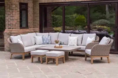 Wrottesley Cosy Corner Lounge Set + Armchair - Natural